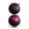 2 Pack 6" Black & Purple Glitter Shatterproof Ball Ornaments by Ashland®